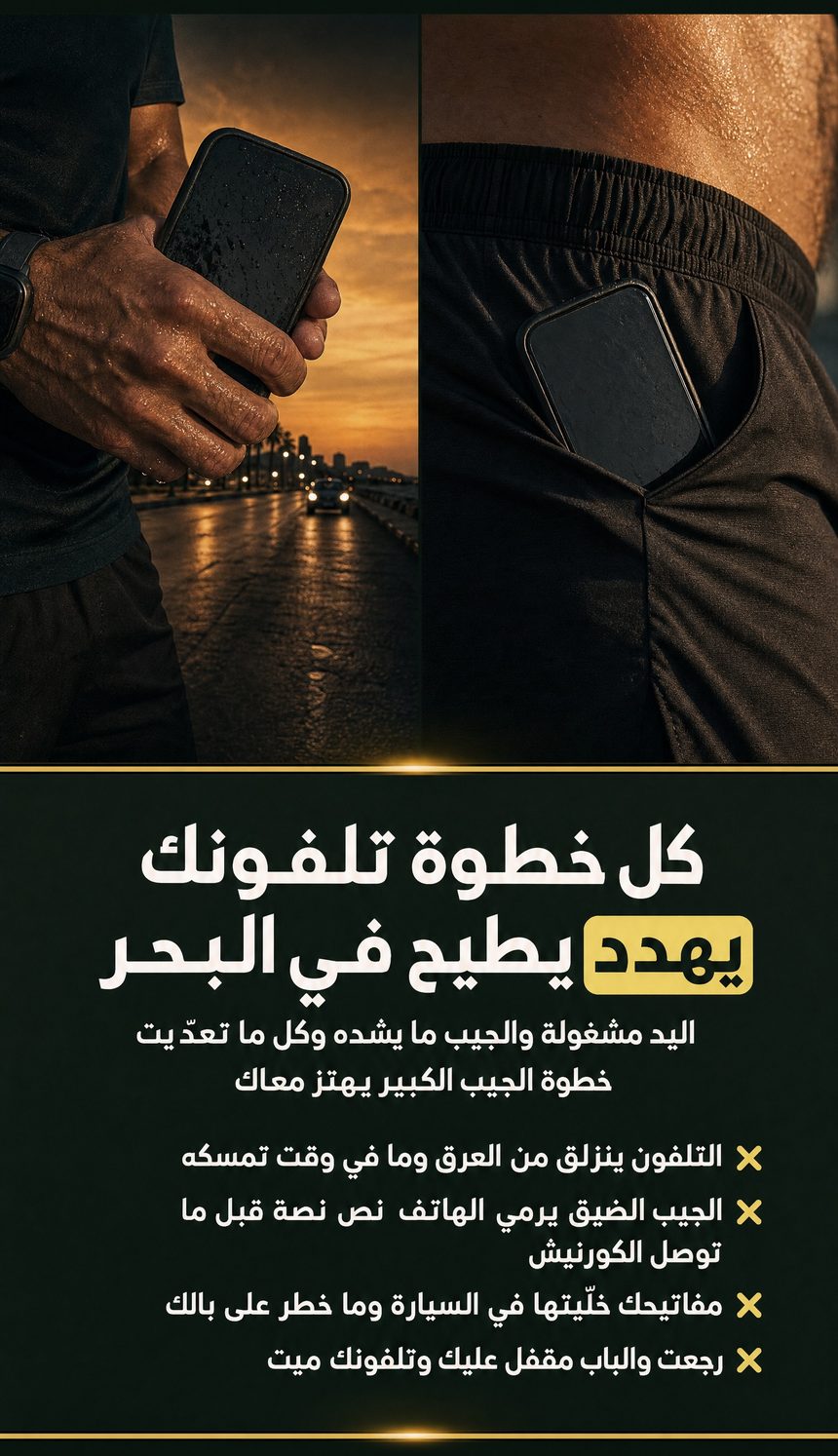 حزام الجري الرياضي النحيف