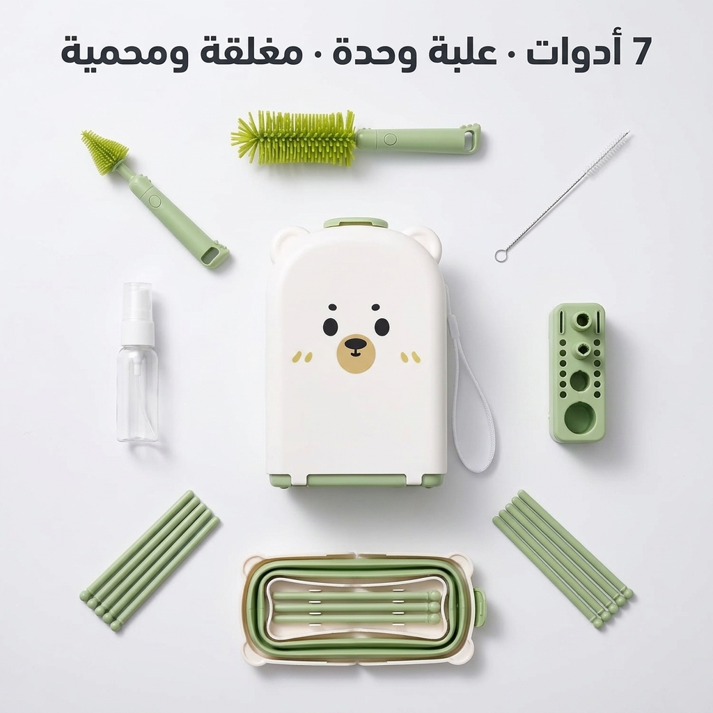 طقم تنظيف الرضاعات 7 في 1