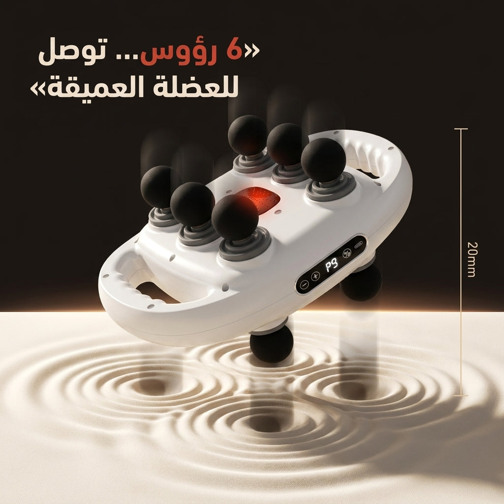 جهاز التدليك الاحترافي بـ 6 رؤوس