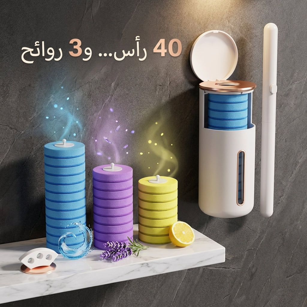 فرشاة تنظيف المرحاض الجدارية