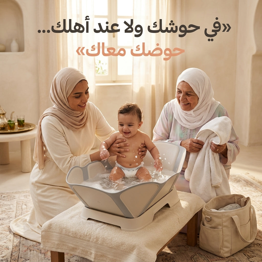 حوض استحمام الرضّع القابل للطي والحمل